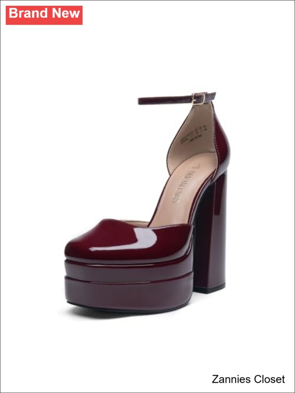 ✨ Dream Pairs Women's Platform Closed Toe Heels Faux Leather Ankle Strap Pumps